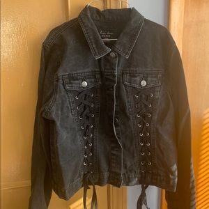 Black denim jacket